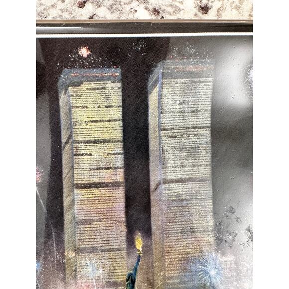 TWIN TOWERS New York City NYC Bradford Exchange Tray numbered 2002 - Picture 6 of 9